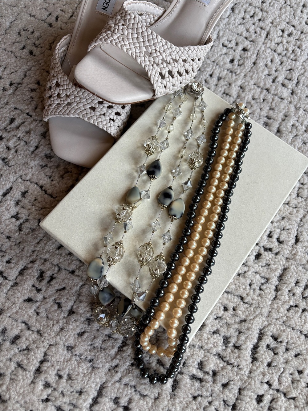 2PC Women’s Pearl & Beaded Necklaces